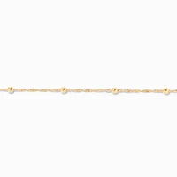 C LUXE by Claire's 18k Yellow Gold Plated Beaded Chain Anklet