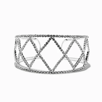 Silver-tone Zig Zag Cuff Bracelet