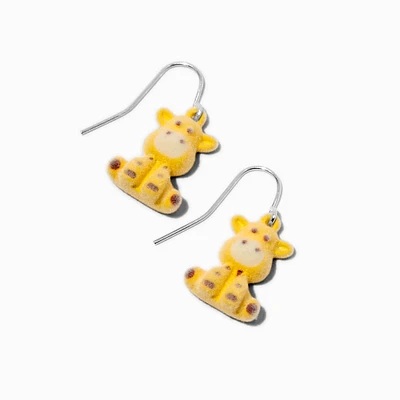 Fuzzy Giraffe Drop Earrings