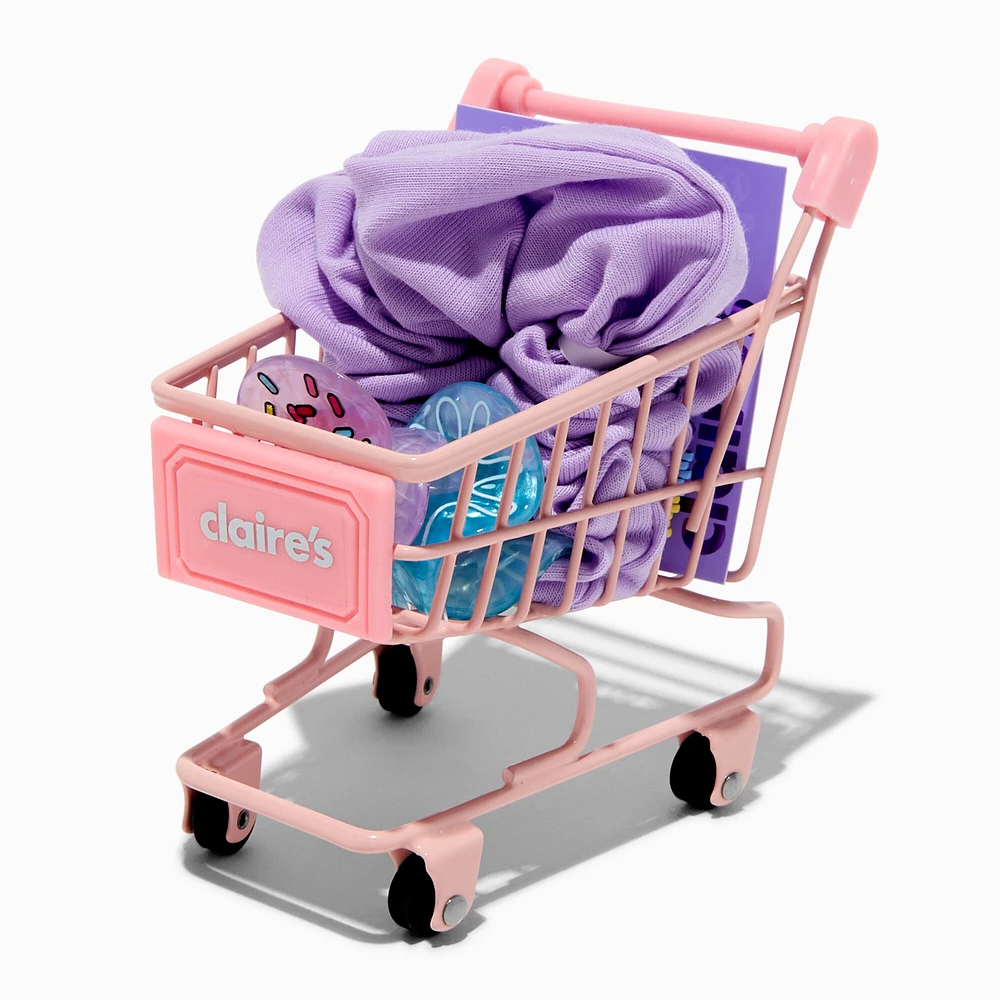 Shopping Cart Scrunchie & Hair Clip Set