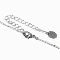 Claire's Club Rainbow Locket Silver-tone Necklace