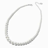 Graduated White Pearl Necklace