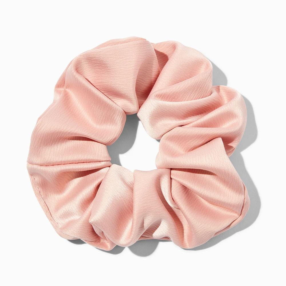 Blush Pink Satin Hair Scrunchie