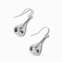 Silver-tone Liquid Drop Earrings