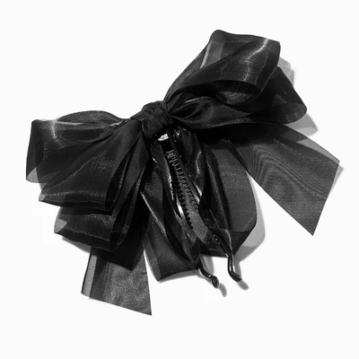 Black Bow Banana Hair Claw Clip