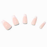 White French Tip Squareletto Vegan Faux Nail Set - 24 Pack