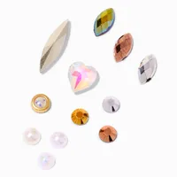 Mixed Metal Pearl Vegan Nail Art Gem Pack