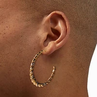 Gold-tone Bubble Hoop Earrings