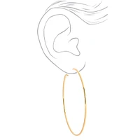 Gold-tone Graduated Hoop Earrings - 3 Pack