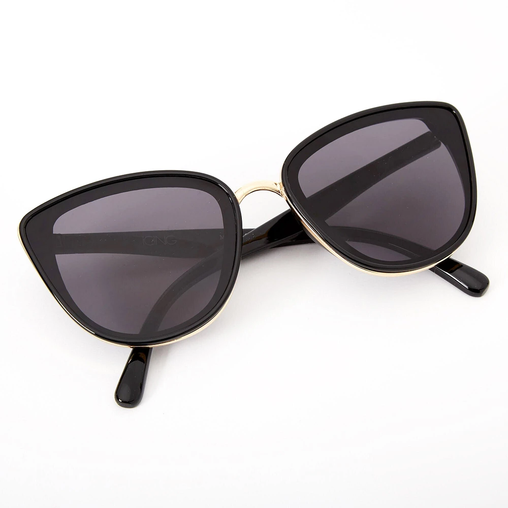 Chic Mod Black Cat Eye Sunglasses