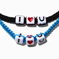 Best Friends Beaded Love Adjustable Bracelets - 2 Pack