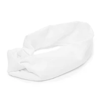 Wide Jersey Twisted Headwrap - White