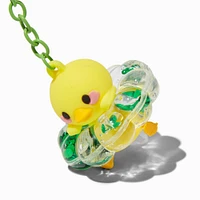 Duck Floatie Water-Filled Glitter Keychain