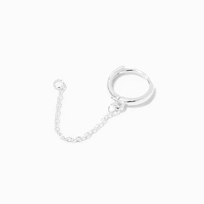 Sterling Silver One 8MM Chain Hoop Do-It-Yourself Connector Earring