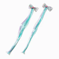 Claire's Club Shaker Pastel Bow Faux Hair Clips - 2 Pack