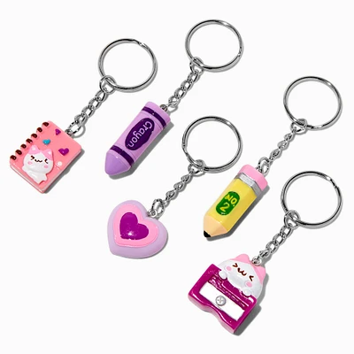 School Supplies Best Friends Keychains - 5 Pack