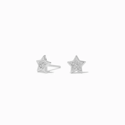 C LUXE by Claire's Sterling Silver Crystal Star Stud Earrings