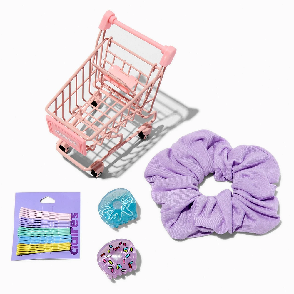 Shopping Cart Scrunchie & Hair Clip Set