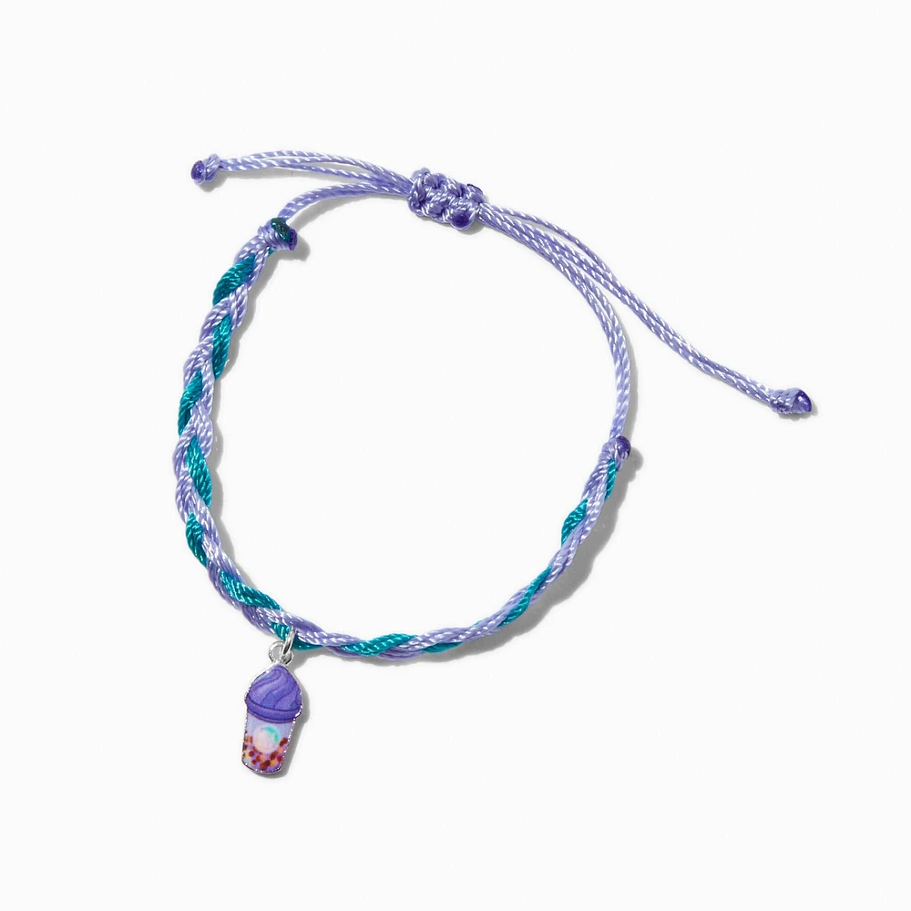 Frappuccino Charm Woven Adjustable Bracelet