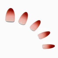 French Tip Nude Ombré Long Almond Vegan Faux Nail Set - 24 Pack