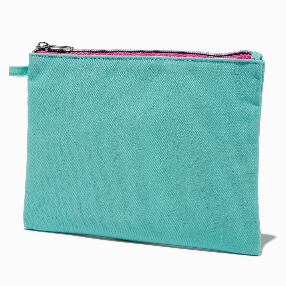 DIY Teal Nylon Pouch