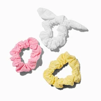 Claire's Club Eyelet Hair Bow Scrunchies - 3 Pack