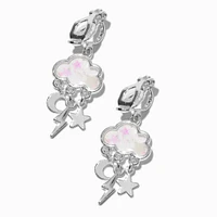 Storm Cloud Glow in the Dark Clip-On Drop Earrings