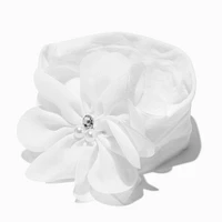 Claire's Club Special Occasion White Flower Bow Headwrap