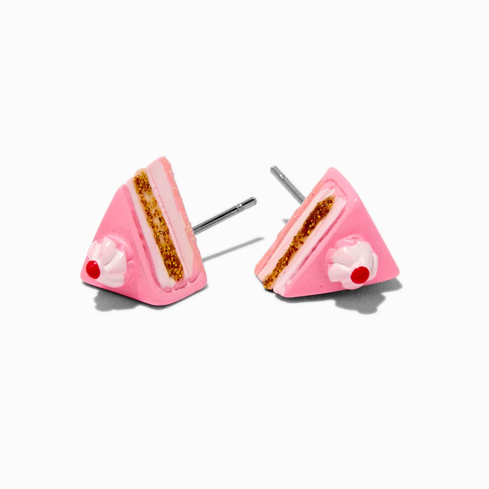 Pink Layer Cake Stud Earrings