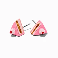 Pink Layer Cake Stud Earrings