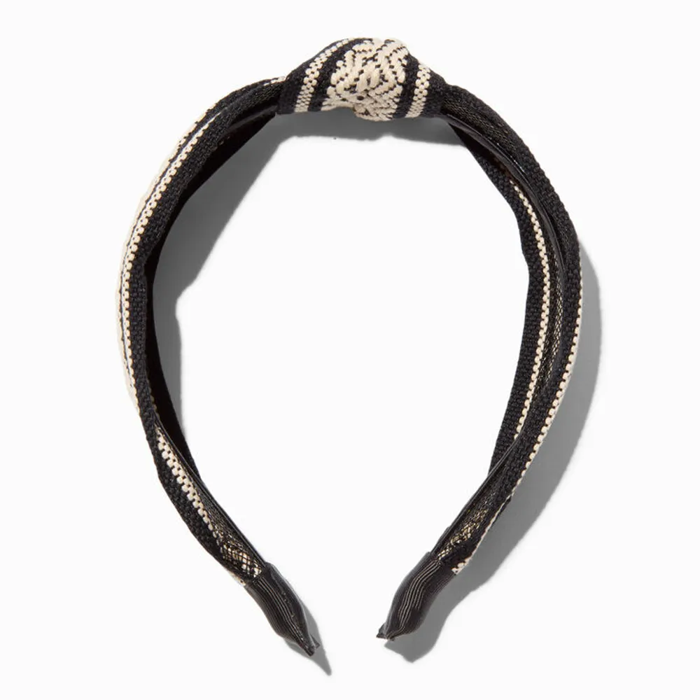 Black Woven Tribal Knotted Headband