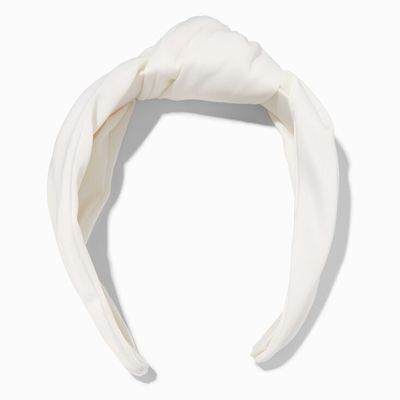 White Silk Knotted Headband