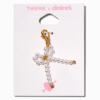 T H E M E x Claire's Gold-tone Pearl Bow Charm