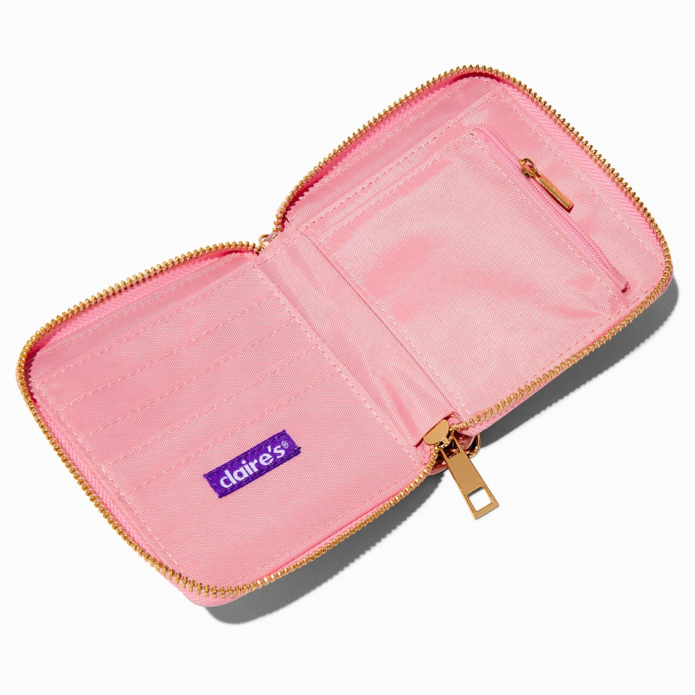 Snacks Holographic Pink Zip Around Wallet