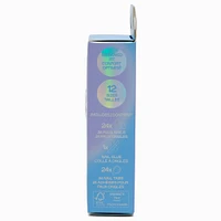 Silver Glazed Stiletto Vegan Faux Nail Set - 24 Pack
