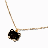 Mood Black Cat Head Pendant Necklace