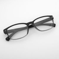 Black & Gray Two-Tone Rectangle Clear Lens Frames