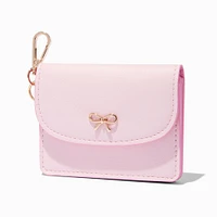 Gold Bow Pink Card Case