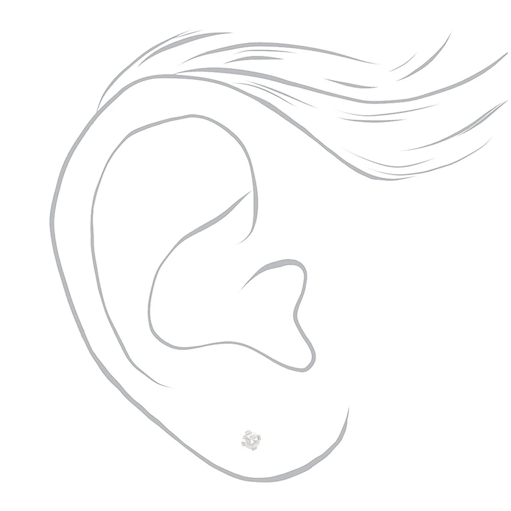 Round Diamond Stud Earrings 1/10 ct. tw. 14kt White Gold