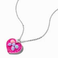 Claire's Club Pink Heart Pendant Necklace