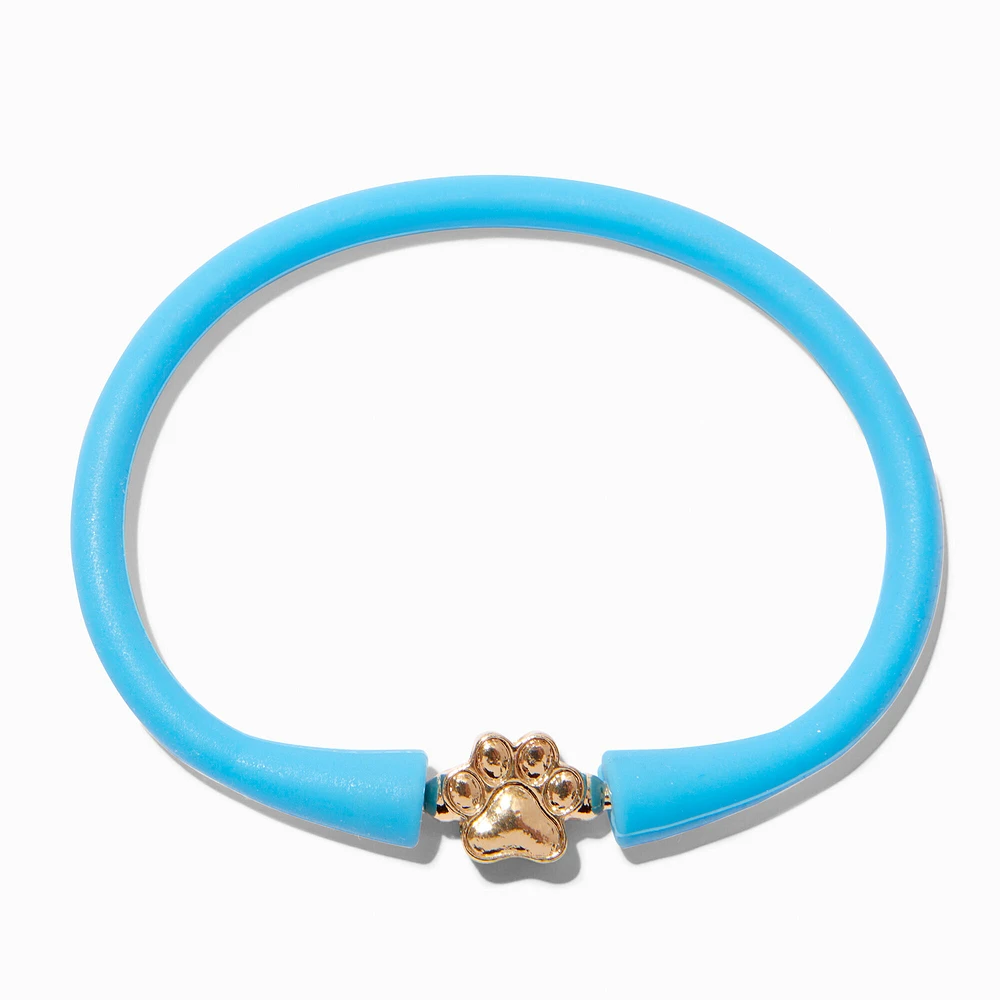 Light Blue Paw Silicone Bracelet