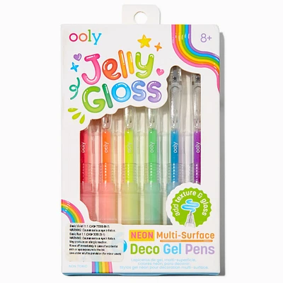 ooly® Jelly Gloss Neon Multi-Surface Deco Gel Pens - 6 Pack