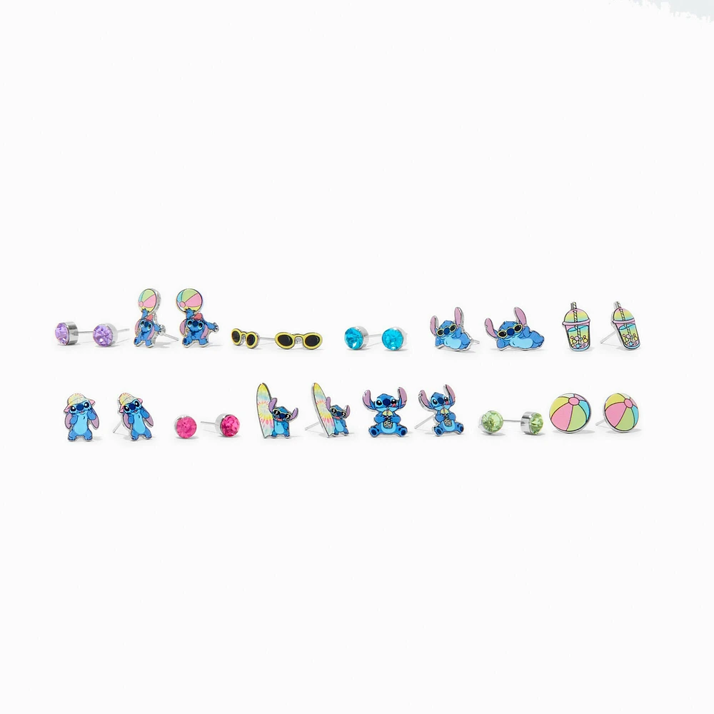 Disney Stitch Claire's Exclusive Summer Stud Earring Set - 12 Pack