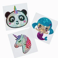 StickerBeans® x Claire's Mermaid Panda Rhinestone Sticker Set - 4 Pack