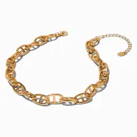 Gold-tone Chunky Pop Tab Chain Necklace