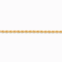 C LUXE by Claire's 18k Yellow Gold Plated Woven Rope Chain Anklet