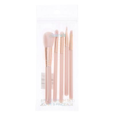 Blushing Makeup Brush Set - Pink, 5 Pack