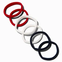 Red, White, & Black Hair Ties - 12 Pack