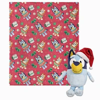 Bluey Festive Sweaters Hugger Pillow & Silk Touch Blanket Set