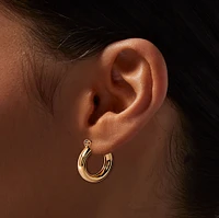 Gold-tone 20mm Tube Hoop Earrings
